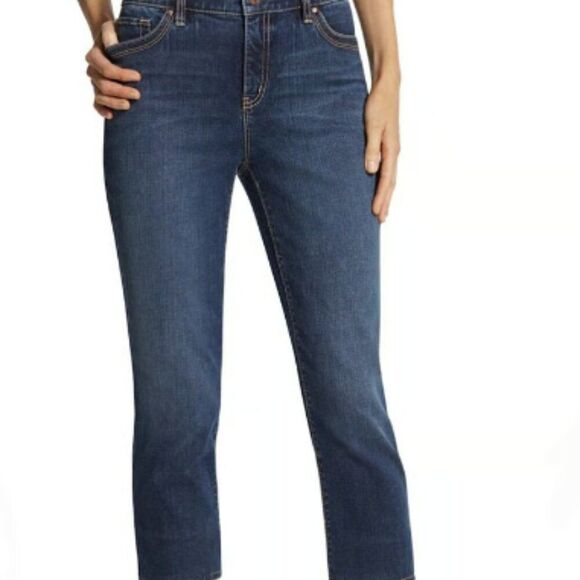 Chico's Dark Denim the So Lifting Crop Jeans  -‎ Size 1 Medium - Picture 1 of 12